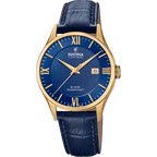 OROLOGIO FESTINA SWISS MADE BLU CINTURINO IN PELLE, UOMO
