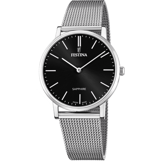 OROLOGIO FESTINA SWISS MADE F20014/3 NERO BRACCIALE IN ACIAIO, UOMO