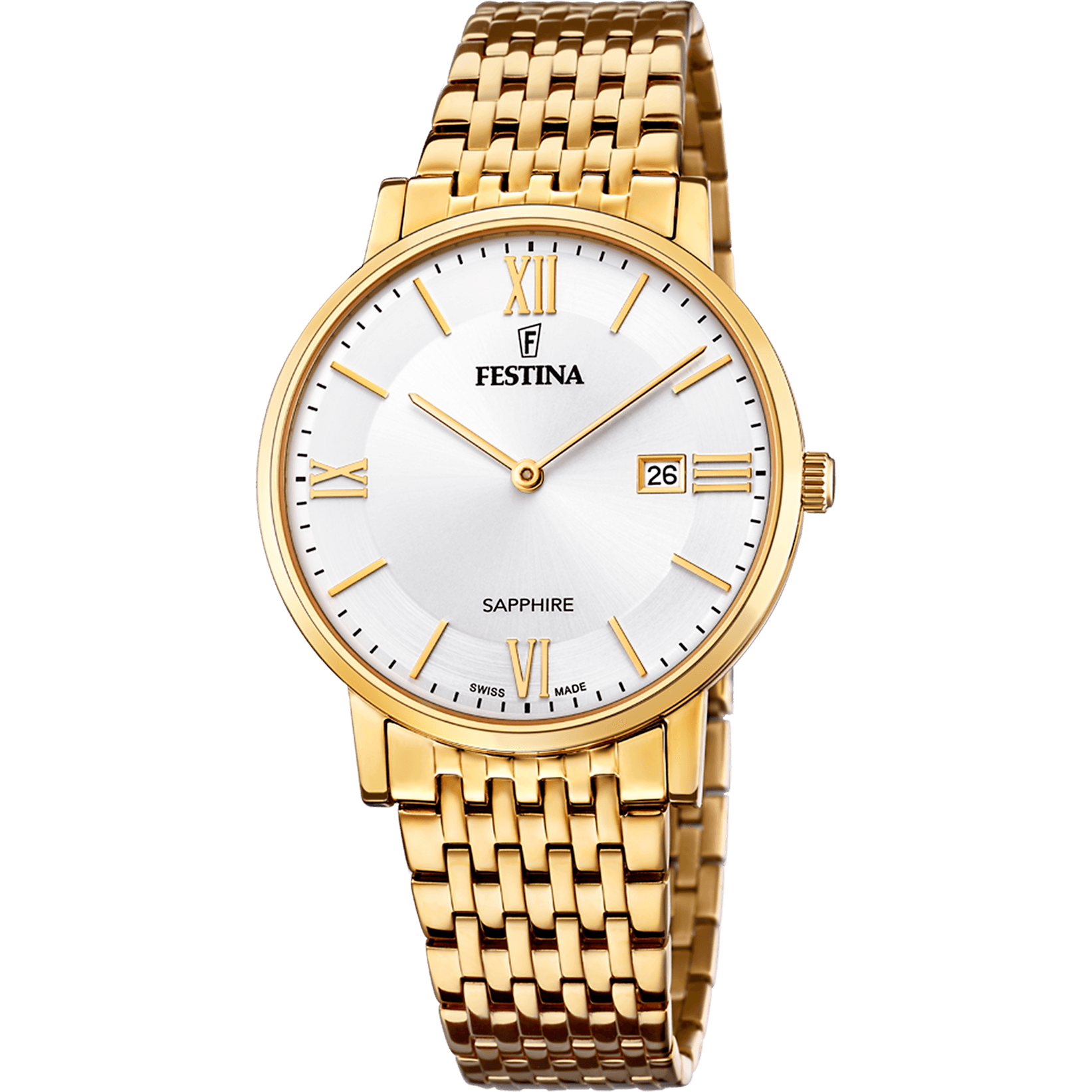 OROLOGIO FESTINA SWISS MADE F20020/1 ARGENTO CINTURINO ACCIAIO, UOMO