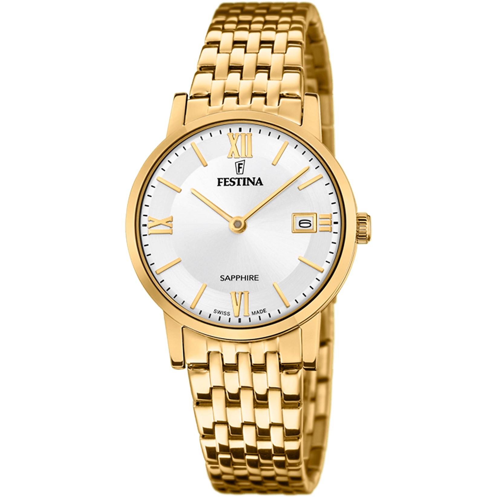 OROLOGIO FESTINA SWISS MADE F20021/1 ARGENTO CINTURINO ACCIAIO, DONNA