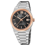 OROLOGIO FESTINA SWISS SWISS MADE NERO CINGHIA ACCIAIO INOSSIDABILE 316L, UOMO