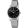 OROLOGIO FESTINA SWISS MADE NERO CINTURINO IN ACCIAIO, DONNA