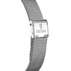 OROLOGIO FESTINA SWISS MADE NERO CINTURINO IN ACCIAIO, DONNA