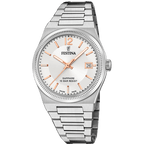 OROLOGIO FESTINA SWISS SWISS MADE SILVER CINGHIA ACCIAIO INOSSIDABILE 316L, DONNA