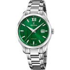 OROLOGIO FESTINA SWISS SWISS MADE VERDE CINGHIA ACCIAIO INOSSIDABILE 316L, UOMO