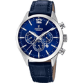 OROLOGIO FESTINA TIMELESS CHRONOGRAPH F20542/2 BLU CINTURINO IN PELLE, UOMO