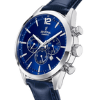 OROLOGIO FESTINA TIMELESS CHRONOGRAPH F20542/2 BLU CINTURINO IN PELLE, UOMO