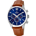 OROLOGIO FESTINA TIMELESS CHRONOGRAPH F20542/3 BLU CINTURINO IN PELLE UOMO - OROLOGIO