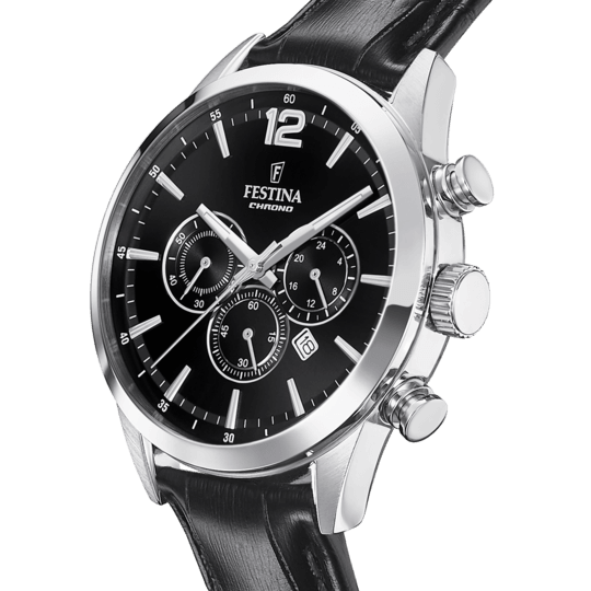 OROLOGIO FESTINA TIMELESS CHRONOGRAPH F20542/5 NERO CINTURINO IN PELLE, UOMO