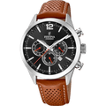 OROLOGIO FESTINA TIMELESS CHRONOGRAPH NERO CINTURINO IN PELLE, UOMO