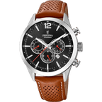 OROLOGIO FESTINA TIMELESS CHRONOGRAPH NERO CINTURINO IN PELLE, UOMO