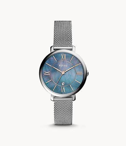 OROLOGIO FOSSIL, A TRE SFERE IN ACCIAIO INOSSIDABILE CON DATARIO IN ACCIAIO