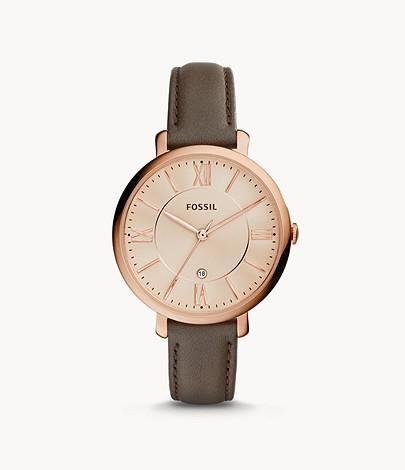 OROLOGIO FOSSIL , DONNA IN PELLE GRIGIA