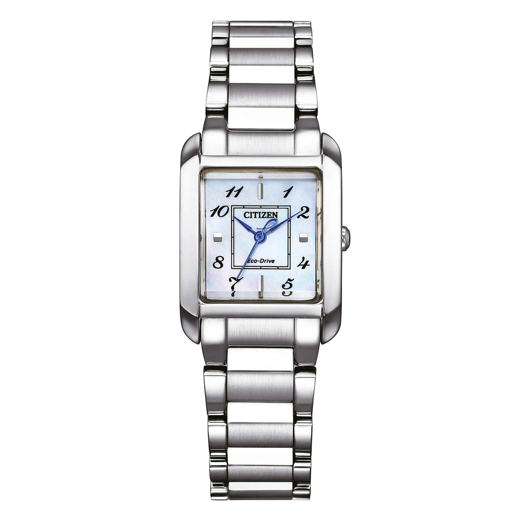 Orologio Lady Square Eco-Drive in Acciaio e Zaffiro EW5600-87D - OROLOGIO