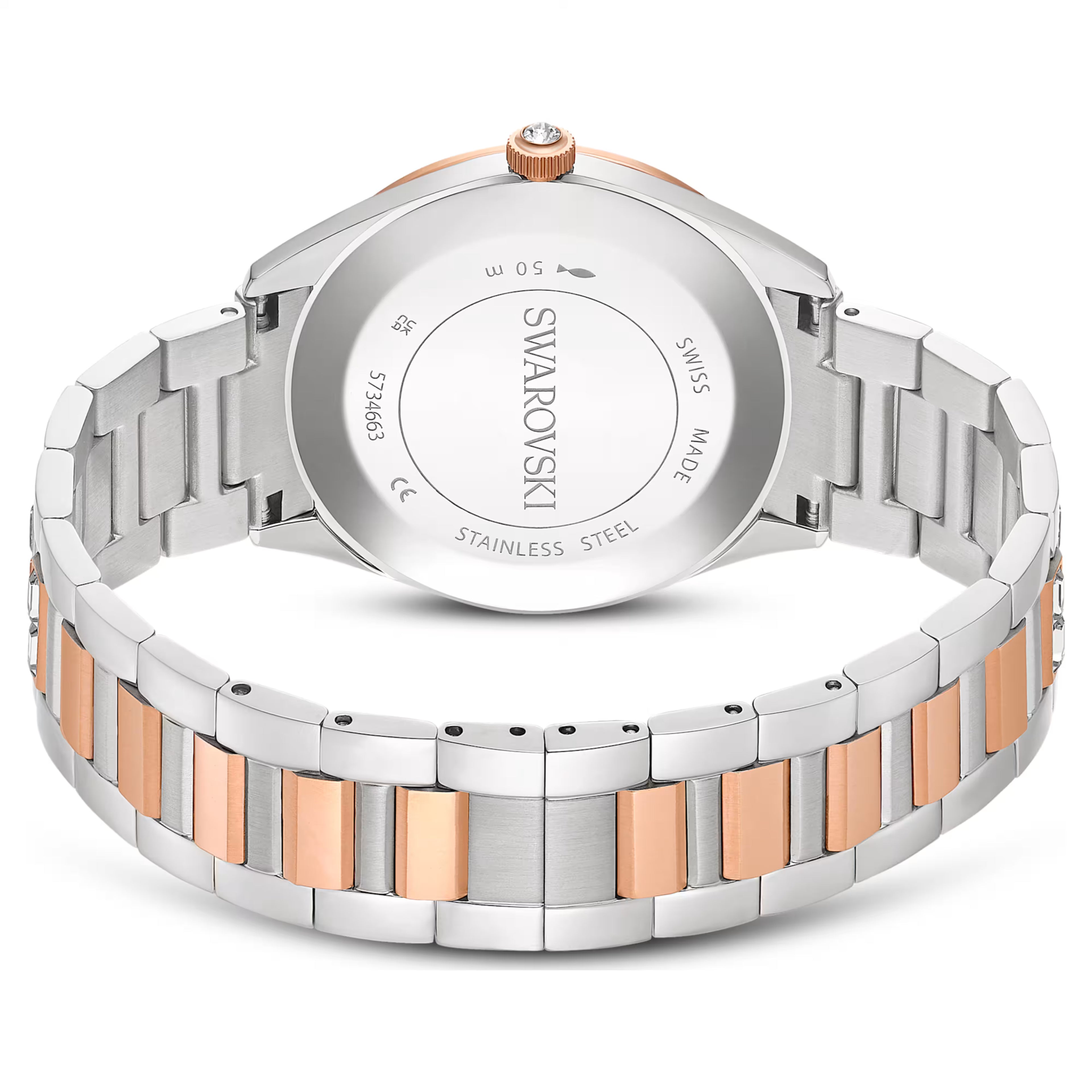 Orologio Matrix date Fabbricato in Svizzera, Bracciale di metallo, Tono oro rosa, Mix di finiture