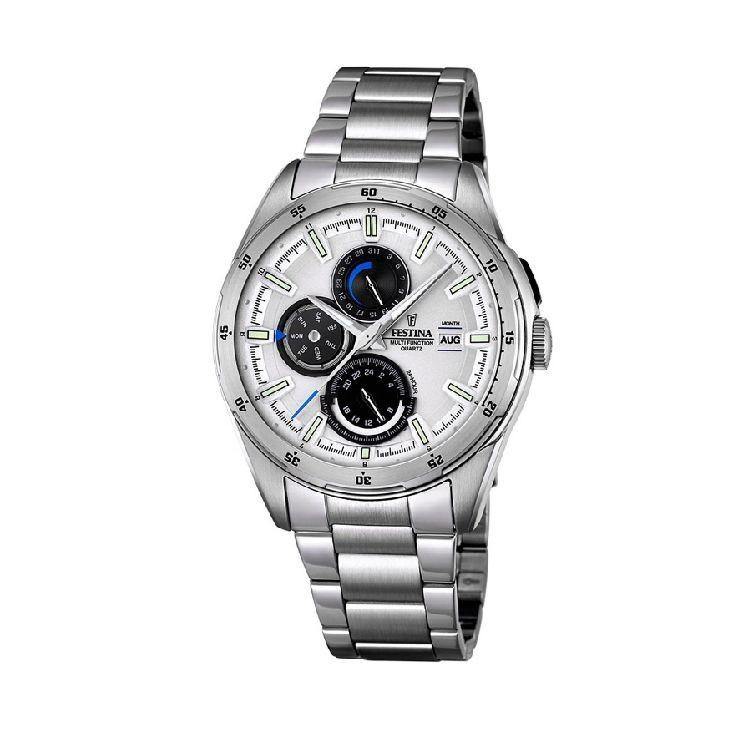 OROLOGIO MULTIFUNZIONE UOMO FESTINA IN ACCIAIO