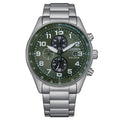 Orologio Uomo Citizen Eco Drive Cronografo Verde Urban OF Acciaio CA0770-72X