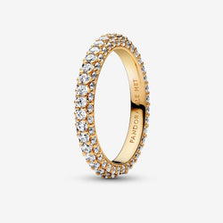 Pandora Anello Pavè Fascia Singola dorata - 48 - ANELLI