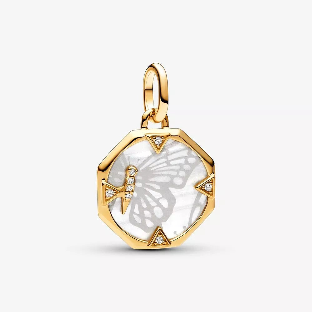 Pandora Charm Charm Medallion Pearlescent Butterfly Pandora ME - CHARM
