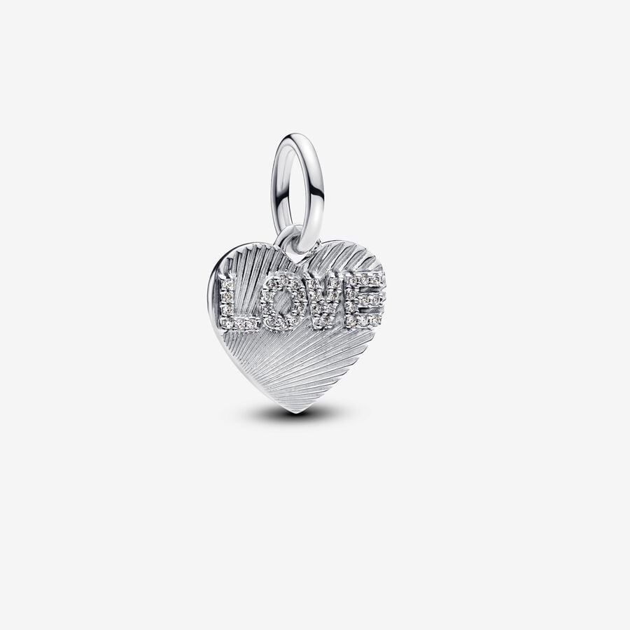 PANDORA CHARM PENDENTE CUORE - LOVE - DA INCIDERE - CHARM