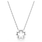 Pendente Ariana Grande x Swarovski Crystal Pearl Taglio Round Fiore Bianco Placcato rodio - COLLANA