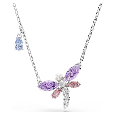 Pendente Ariana Grande x Swarovski Taglio misto Libellula Multicolore Placcato rodio - COLLANA
