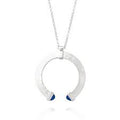 Pendente blue blade Collana in Argento 925 e cristalli blu - COLLANA