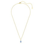 Pendente Chroma Taglio Pear, Blu, Finitura oro 18K