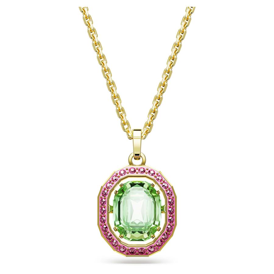 Pendente Chroma Taglio ottagonale, Multicolore, Placcato color oro