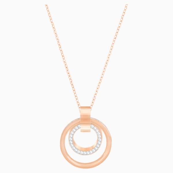 PENDENTE HOLLOW, BIANCO, PLACCATO ORO ROSA