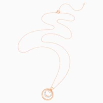 PENDENTE HOLLOW, BIANCO, PLACCATO ORO ROSA