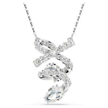 Pendente Hyperbola Taglio misto Bianco Placcato rodio SWAROVSKI - COLLANE