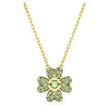 Pendente Idyllia Quadrifoglio, Verde, Placcato color oro