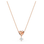 Pendente Lifelong Heart Bianco, Placcato color oro rosa ROSA