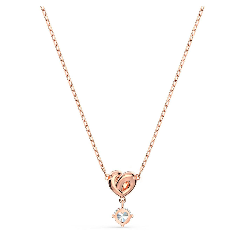 Pendente Lifelong Heart Bianco, Placcato color oro rosa