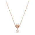 Pendente Lifelong Heart Bianco, Placcato color oro rosa