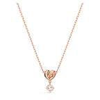 Pendente Lifelong Heart Bianco, Placcato color oro rosa