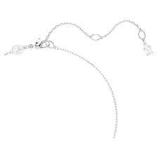 Pendente Matrix Crystal Pearl, Taglio Round, Bianco, Placcato rodio