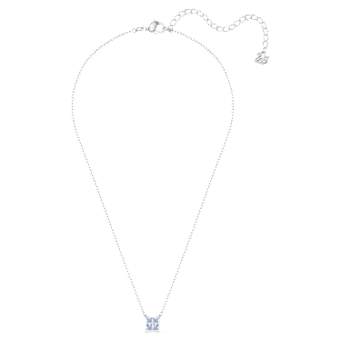 Pendente Matrix SWAROVSKI - Taglio squadrato Blu Placcato rodio. - COLLANE