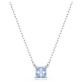 Pendente Matrix SWAROVSKI - Taglio squadrato Blu Placcato rodio. - COLLANE