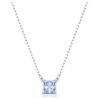 Pendente Matrix SWAROVSKI - Taglio squadrato Blu Placcato rodio. - COLLANE