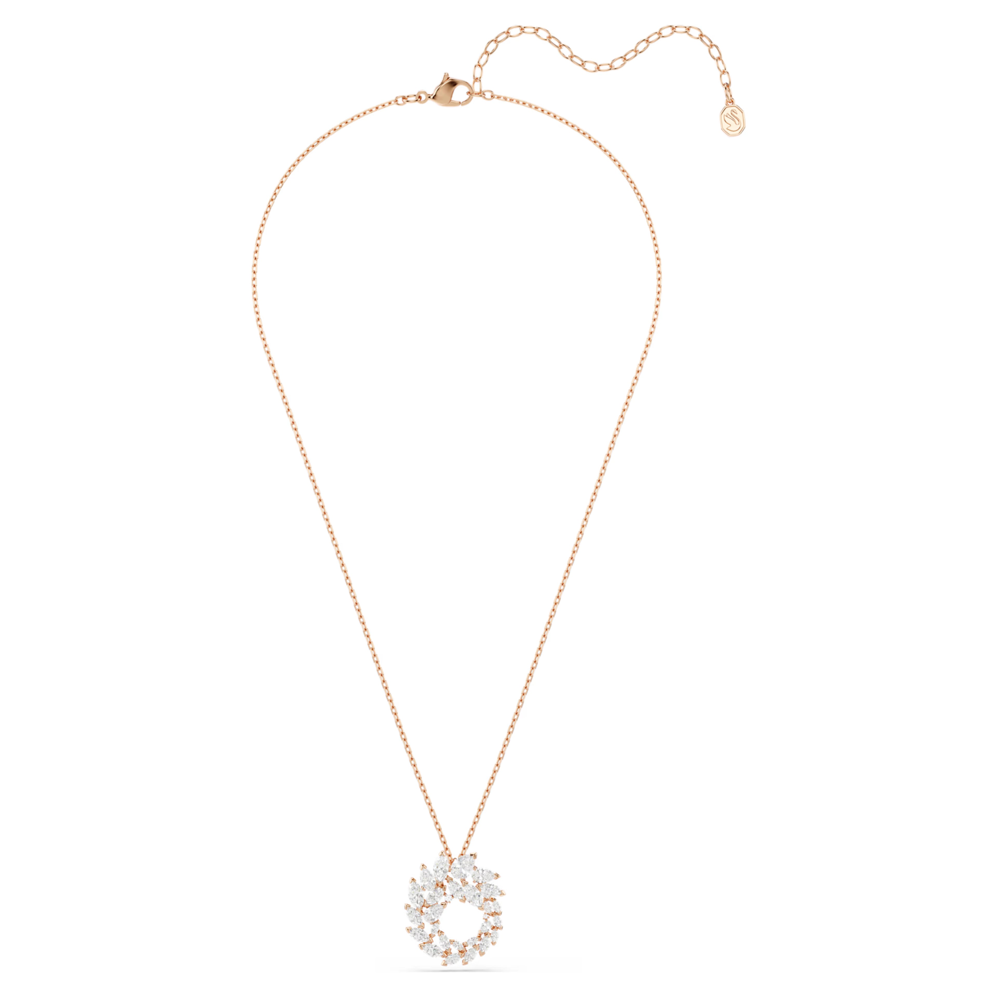 Pendente Mesmera Taglio Marquise, Bianco, Finitura oro rosa 18K