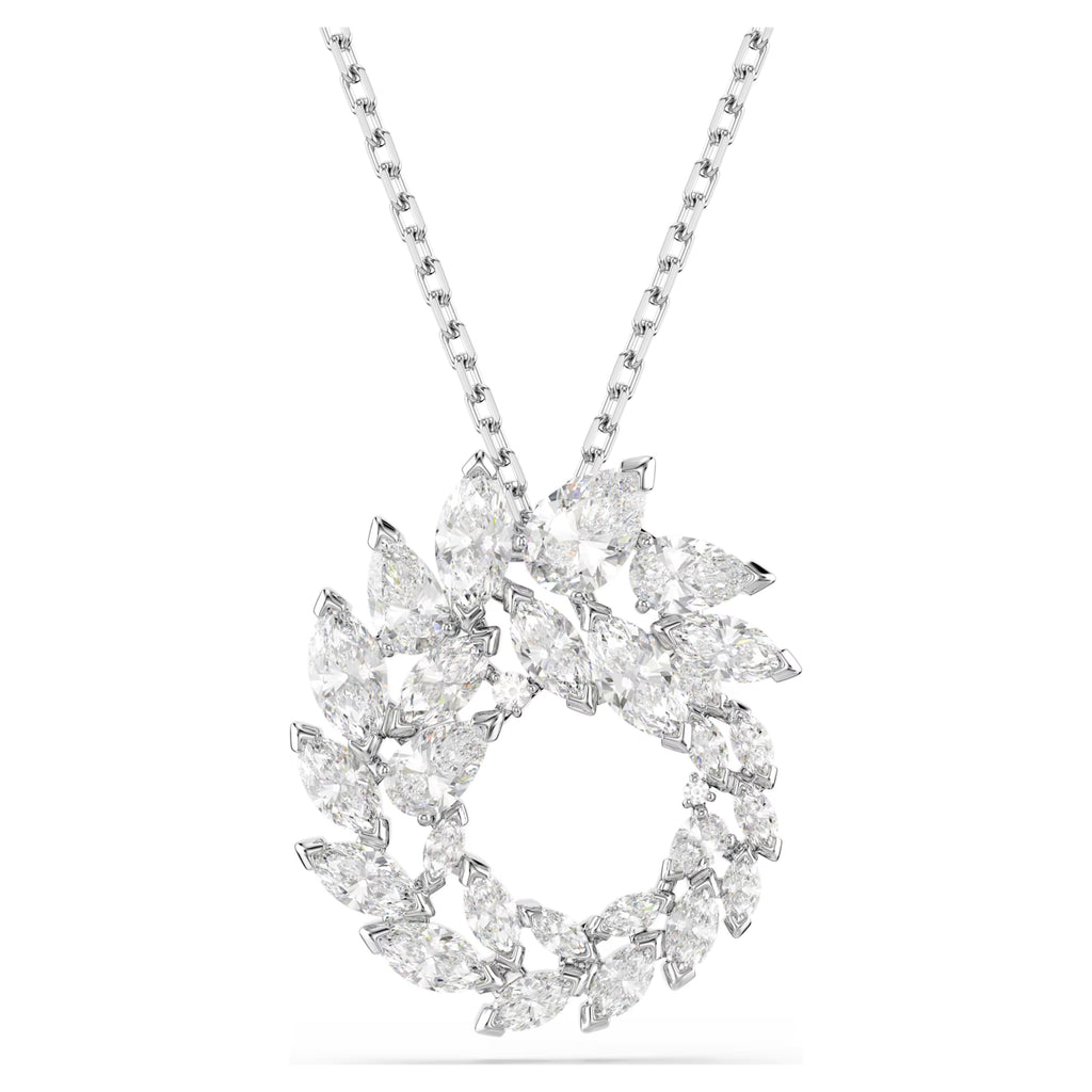 Pendente Mesmera Taglio Marquise, Bianco, Placcato rodio