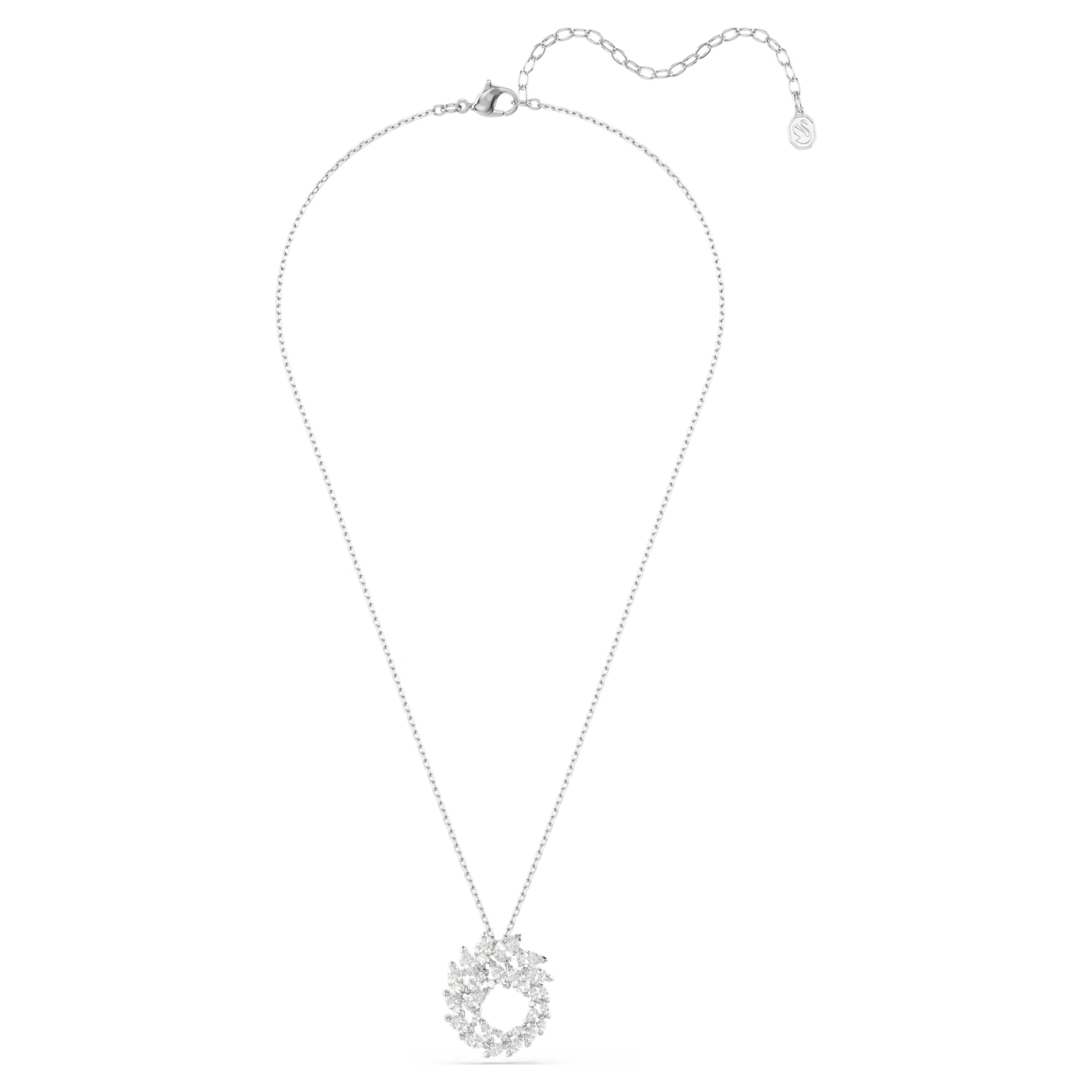Pendente Mesmera Taglio Marquise, Bianco, Placcato rodio