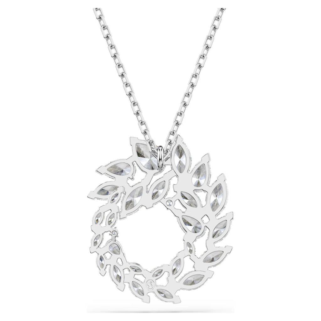 Pendente Mesmera Taglio Marquise, Bianco, Placcato rodio