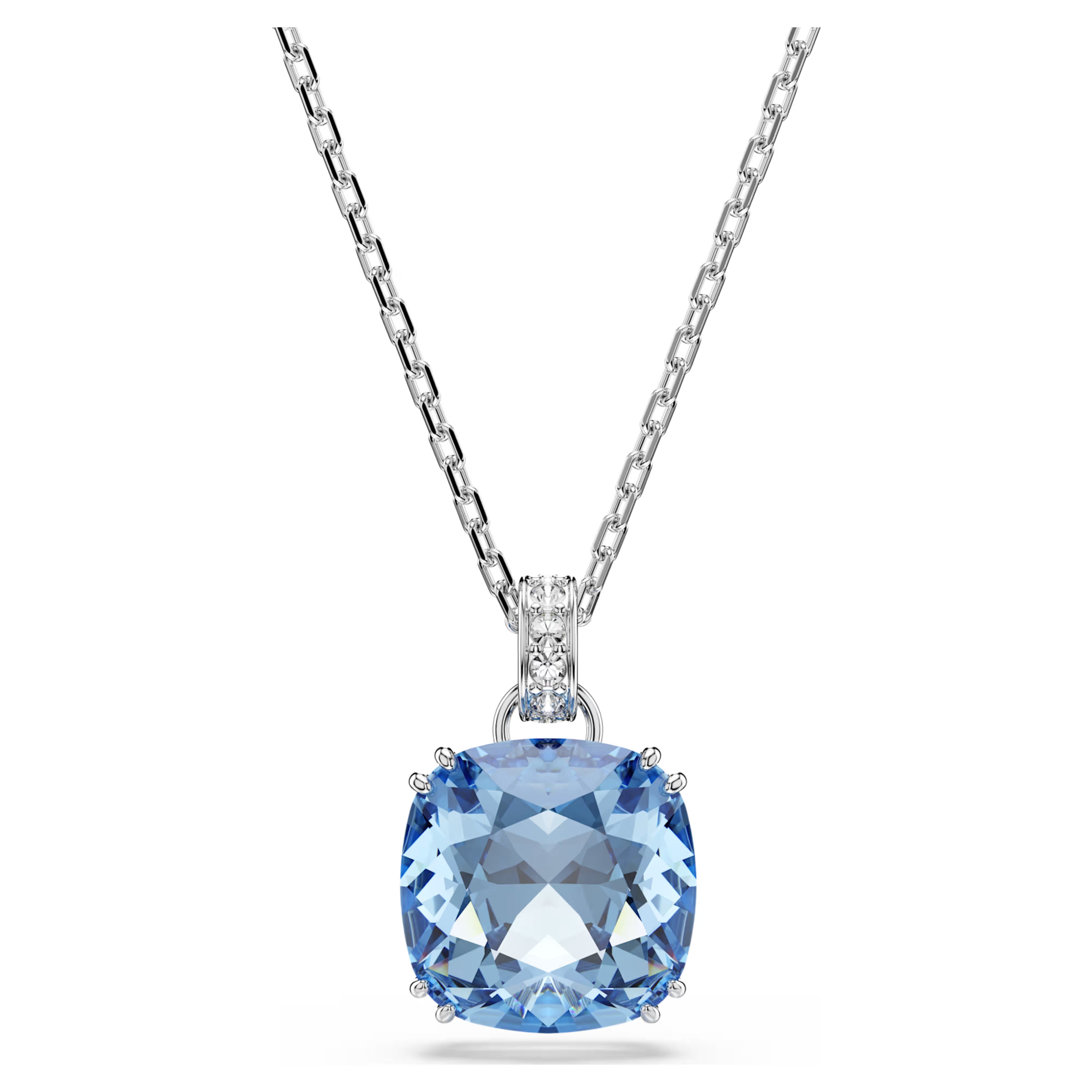 Pendente Millenia Taglio Cushion, Blu, Placcato rodio