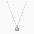 PENDENTE SPARKLING, TURCHESE, PLACCATO RODIO