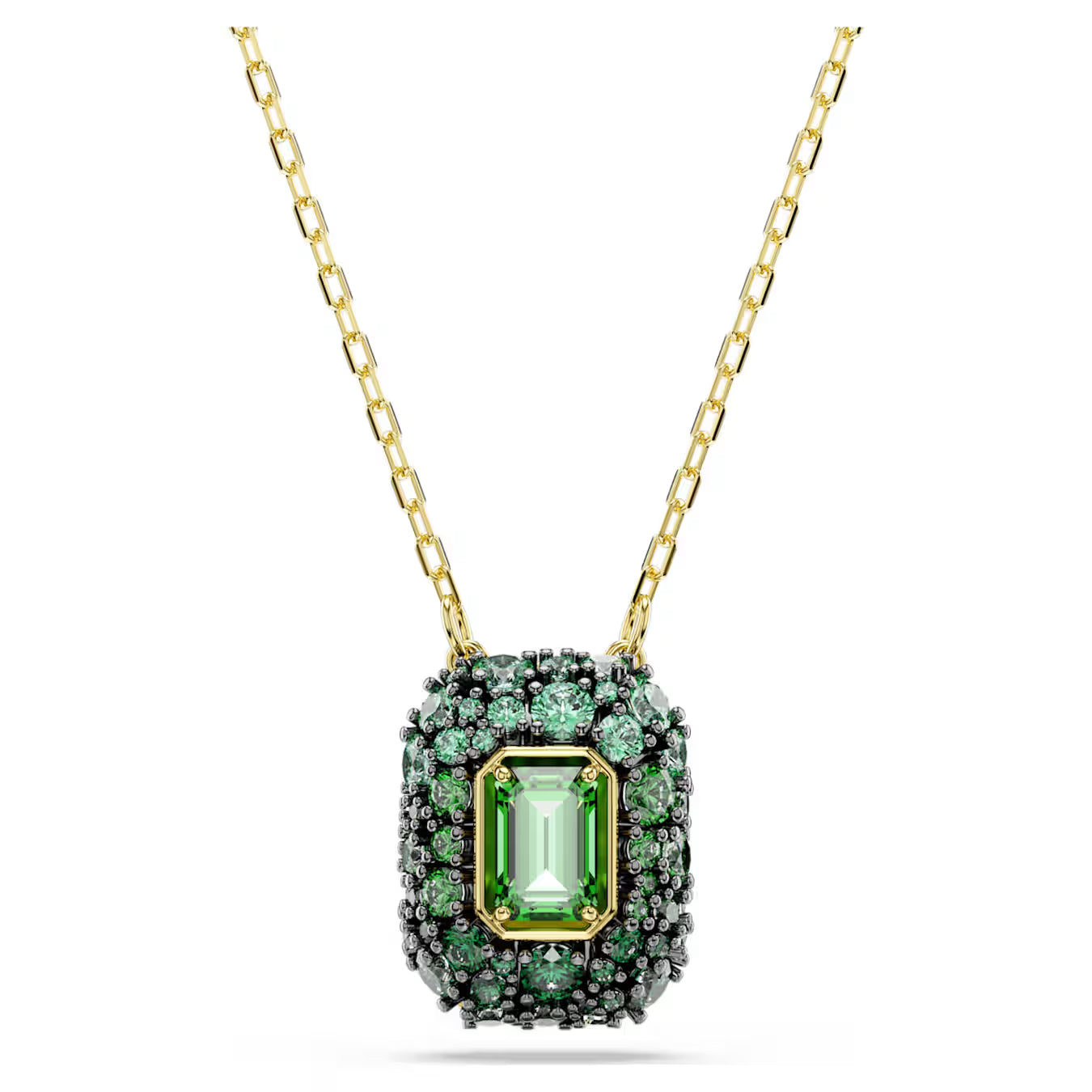 Pendente Sublima Taglio ottagonale, Verde, Finitura oro 18K