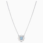 PENDENTE SUNSHINE, AZZURRO, PLACCATO RODIO