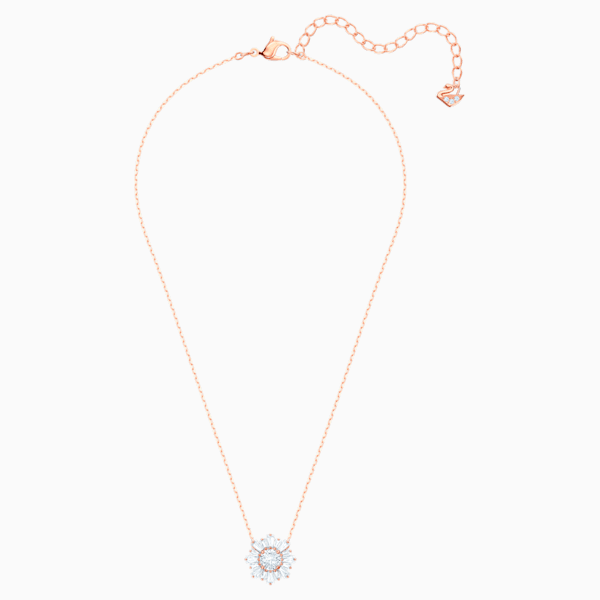 PENDENTE SUNSHINE, BIANCO, PLACCATO ORO ROSA